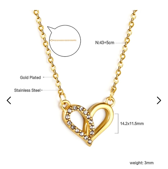 Heart Circle Pendant with Diamonds Necklace - Picture 4 of 4